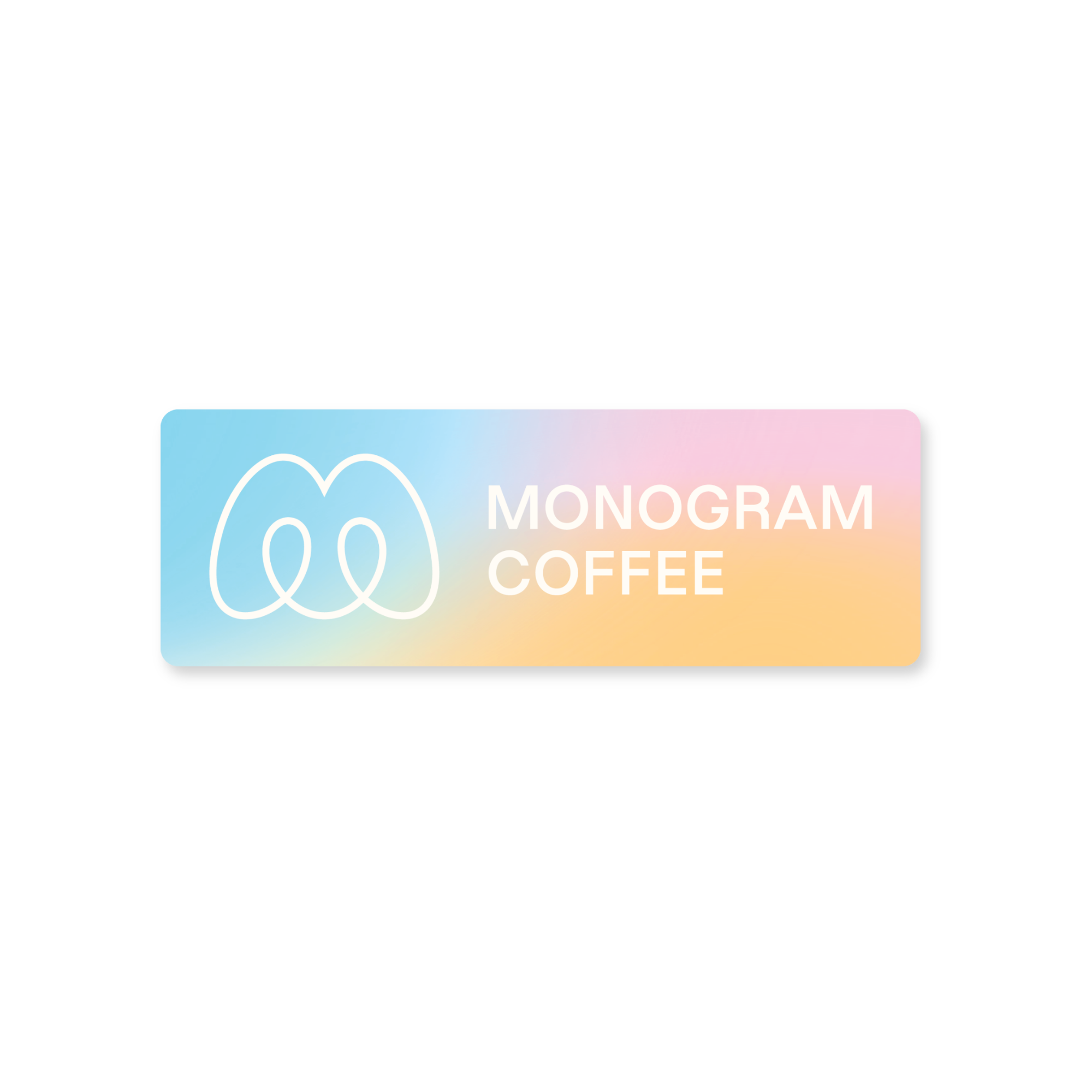 Monogram Coffee Sticker