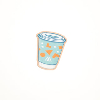 Teal/Orange Cup Sticker