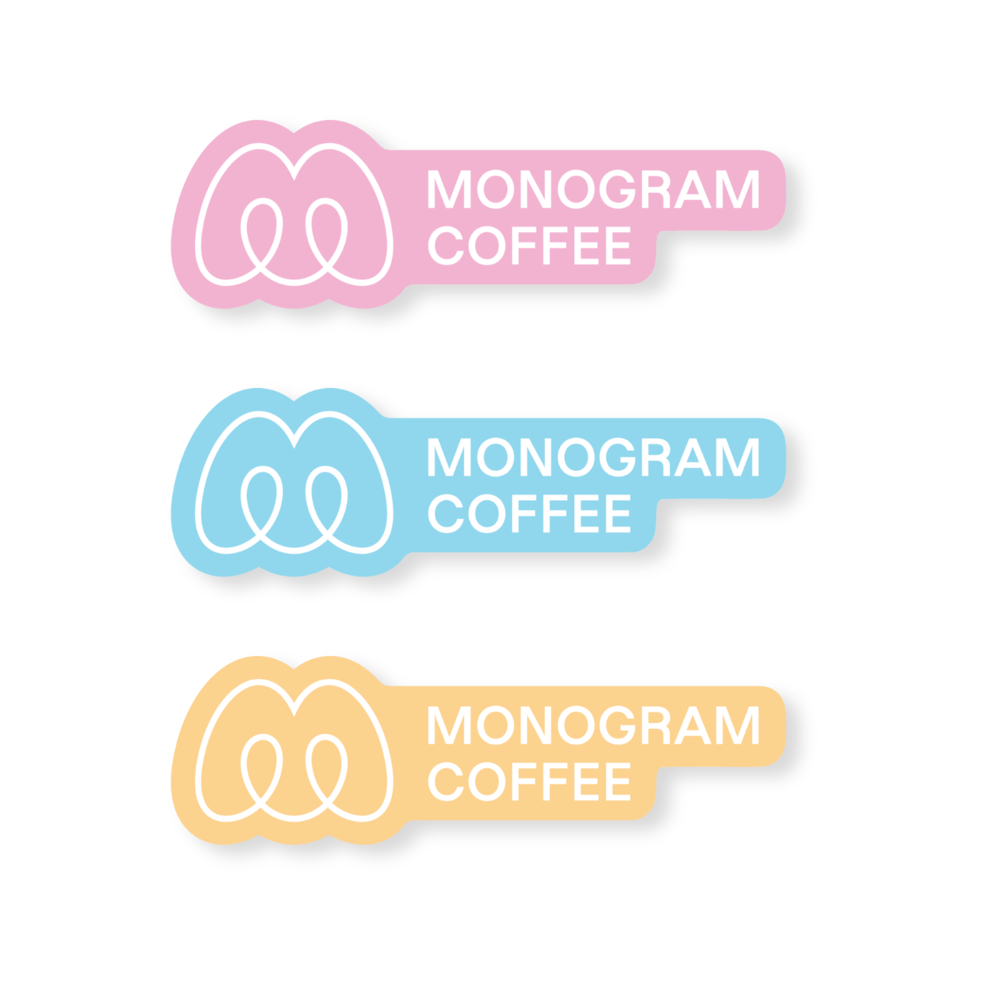 Monogram Coffee Sticker